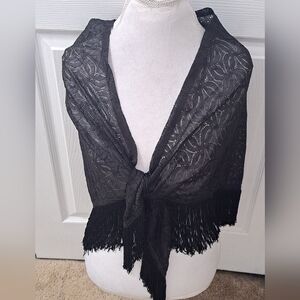 Lace Wrap With Fringe